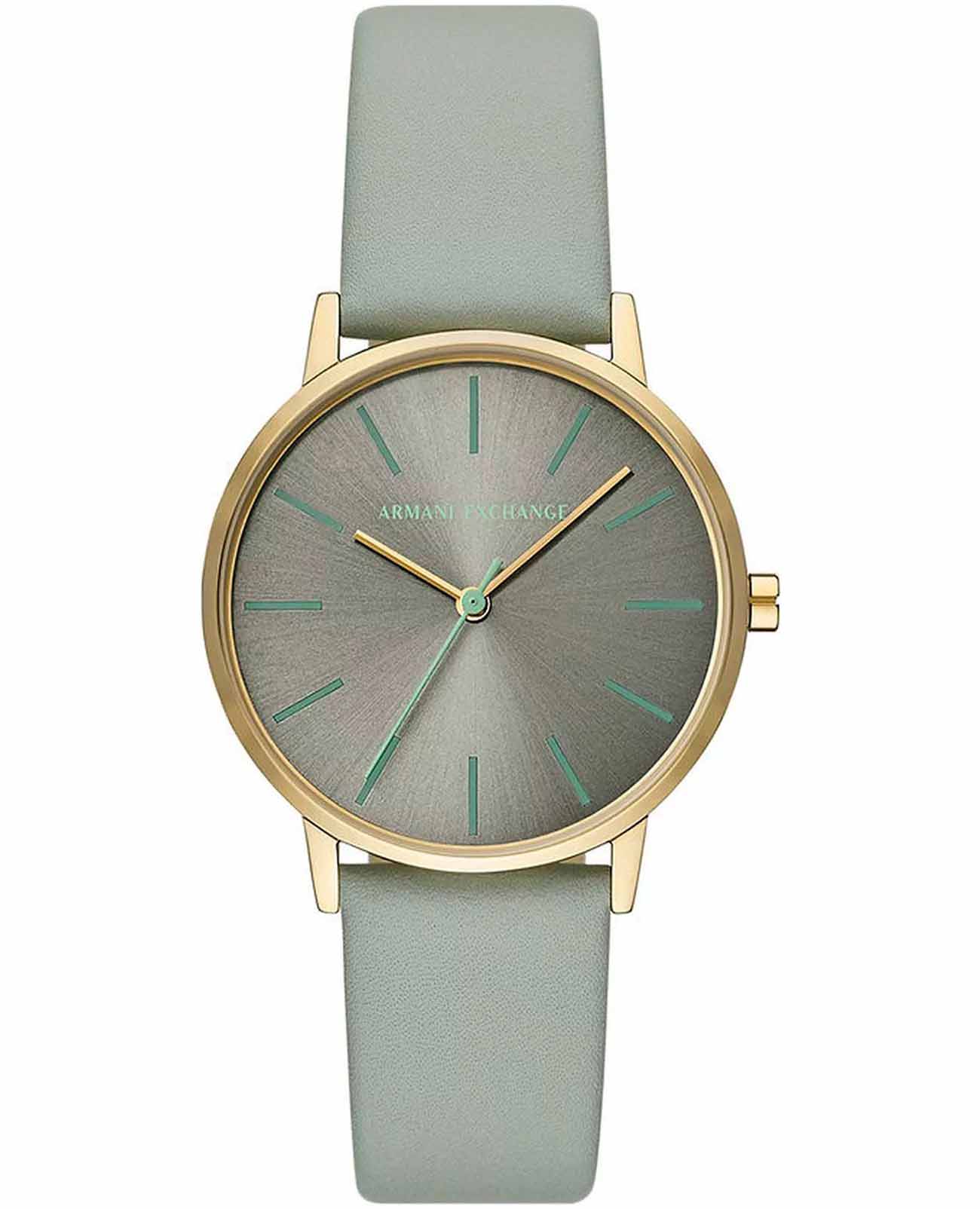 Armani Exchange Armani Exchange Lola AX5618  AX5618 кварцевые женские часы серый циферблат, браслет кожаный — вид спереди