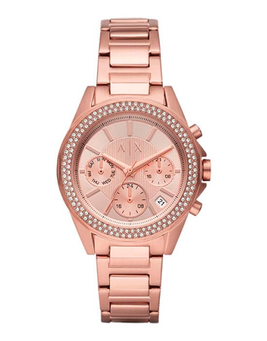 Armani Exchange Armani Exchange Drexler  AX5652  AX5652 кварцевые женские часы золотой циферблат, браслет сталь с ip покрытием — вид спереди