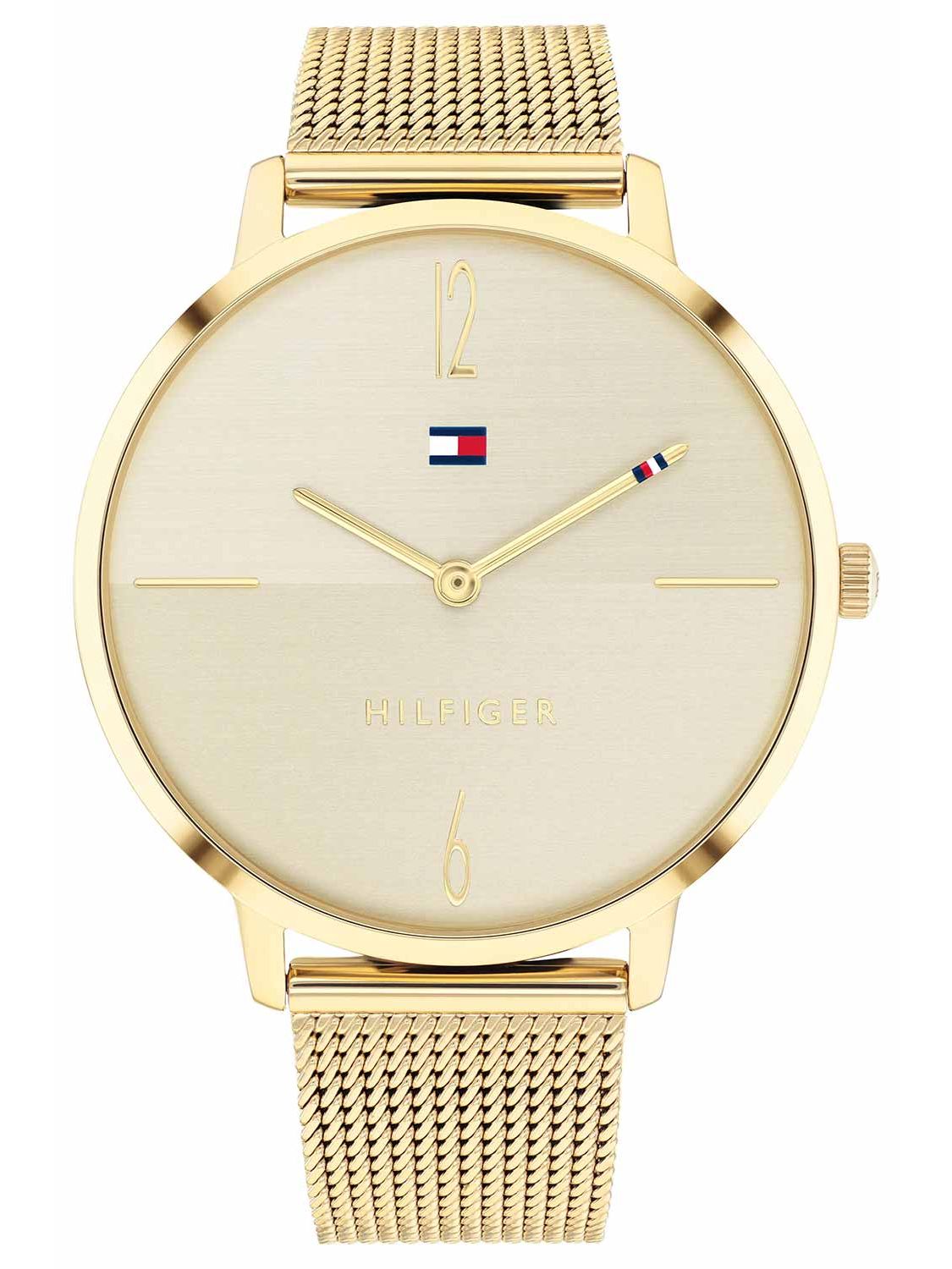 Tommy Hilfiger Tommy Hilfiger Dressed Up 1782339  1782339 кварцевые женские часы желтый циферблат, браслет нержавеющая сталь — вид спереди