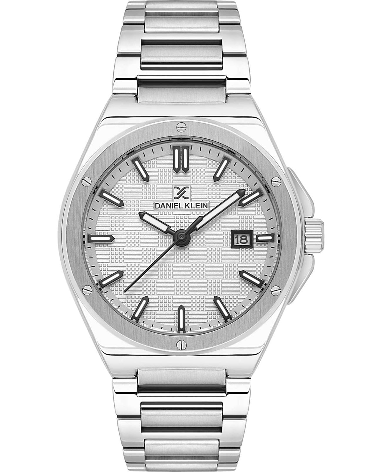 Daniel Klein Daniel Klein Premium DK.1.13739-1  DK.1.13739-1 кварцевые мужские часы серебристый циферблат, браслет нержавеющая сталь — вид спереди