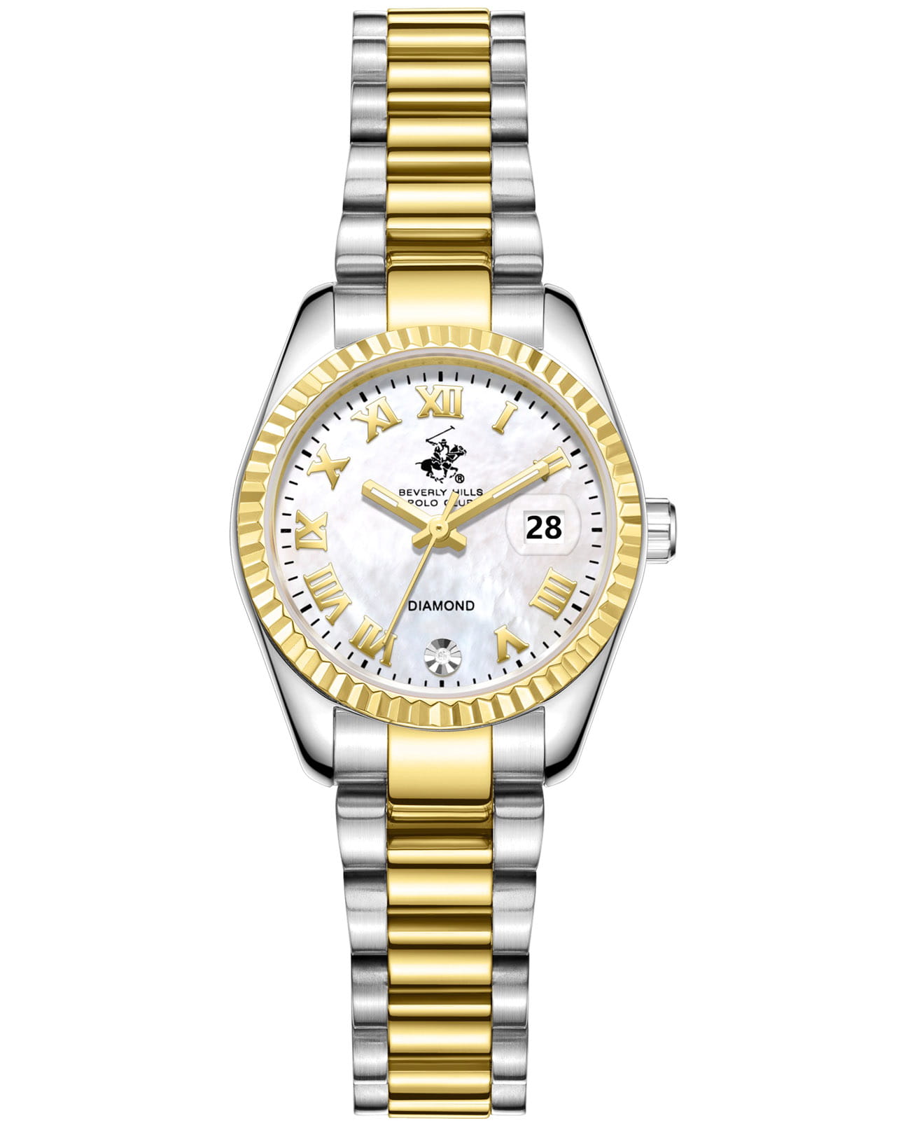 Beverly Hills Polo Club Beverly Hills Polo Club BP3819X.220  BP3819X.220 кварцевые женские часы перламутровый циферблат, браслет нержавеющая сталь с ip-покрытием — вид спереди