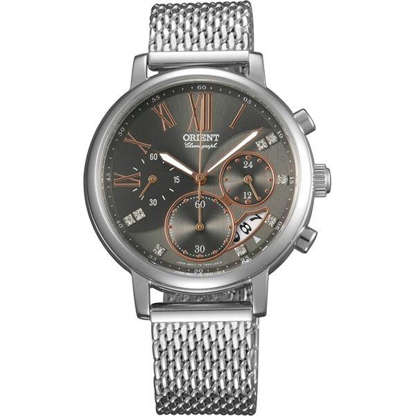 Orient Orient TW02004K (FTW02004K)  FTW02004K  женские часы серый циферблат, браслет  — вид спереди