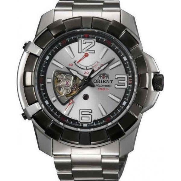 Orient Orient FT03003A (FFT03003A)  FFT03003A механические мужские часы серый циферблат, браслет  — вид спереди