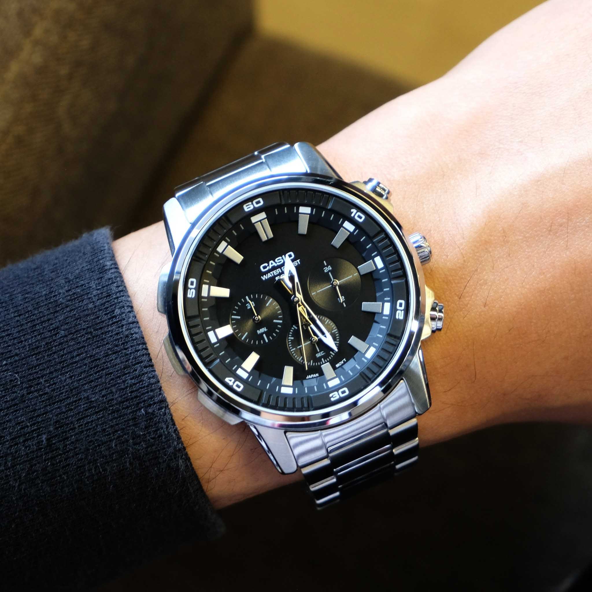 Оригинальные часы Casio Casio Collection MTP-E505D-1A кварцевые калибр механизма  общий вид