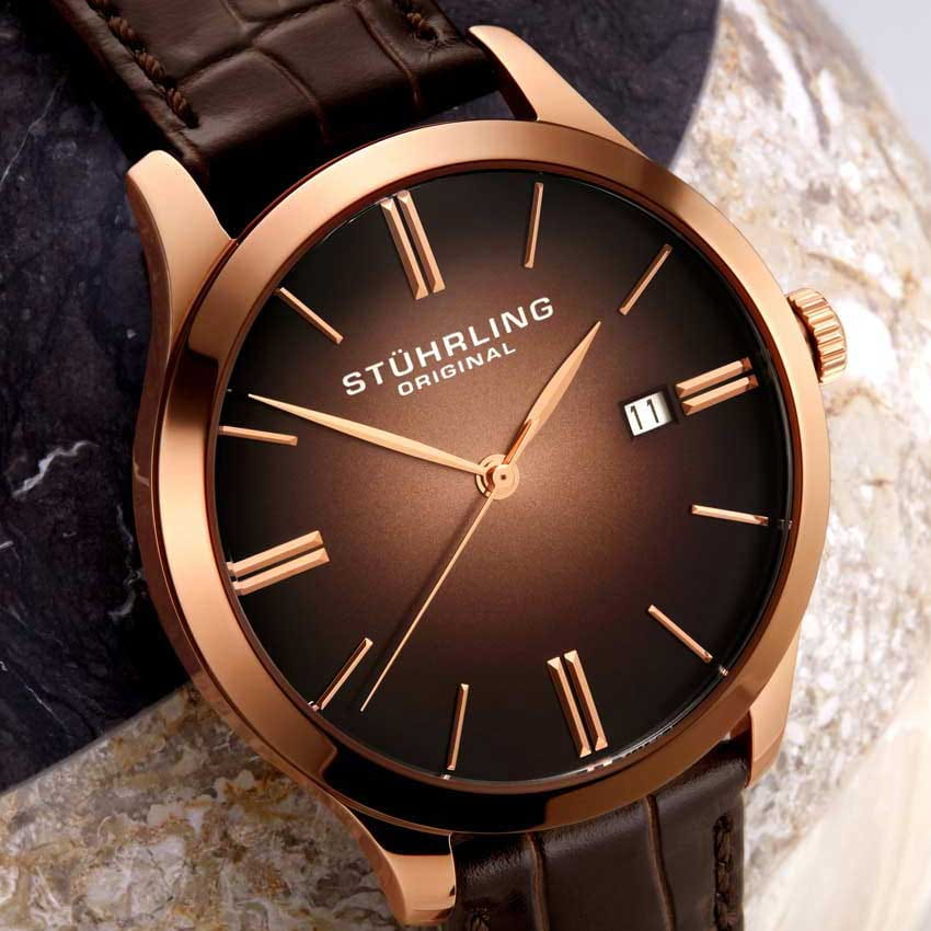 Stuhrling Stuhrling Symphony 4014.3 , наручные мужские часы фото под углом