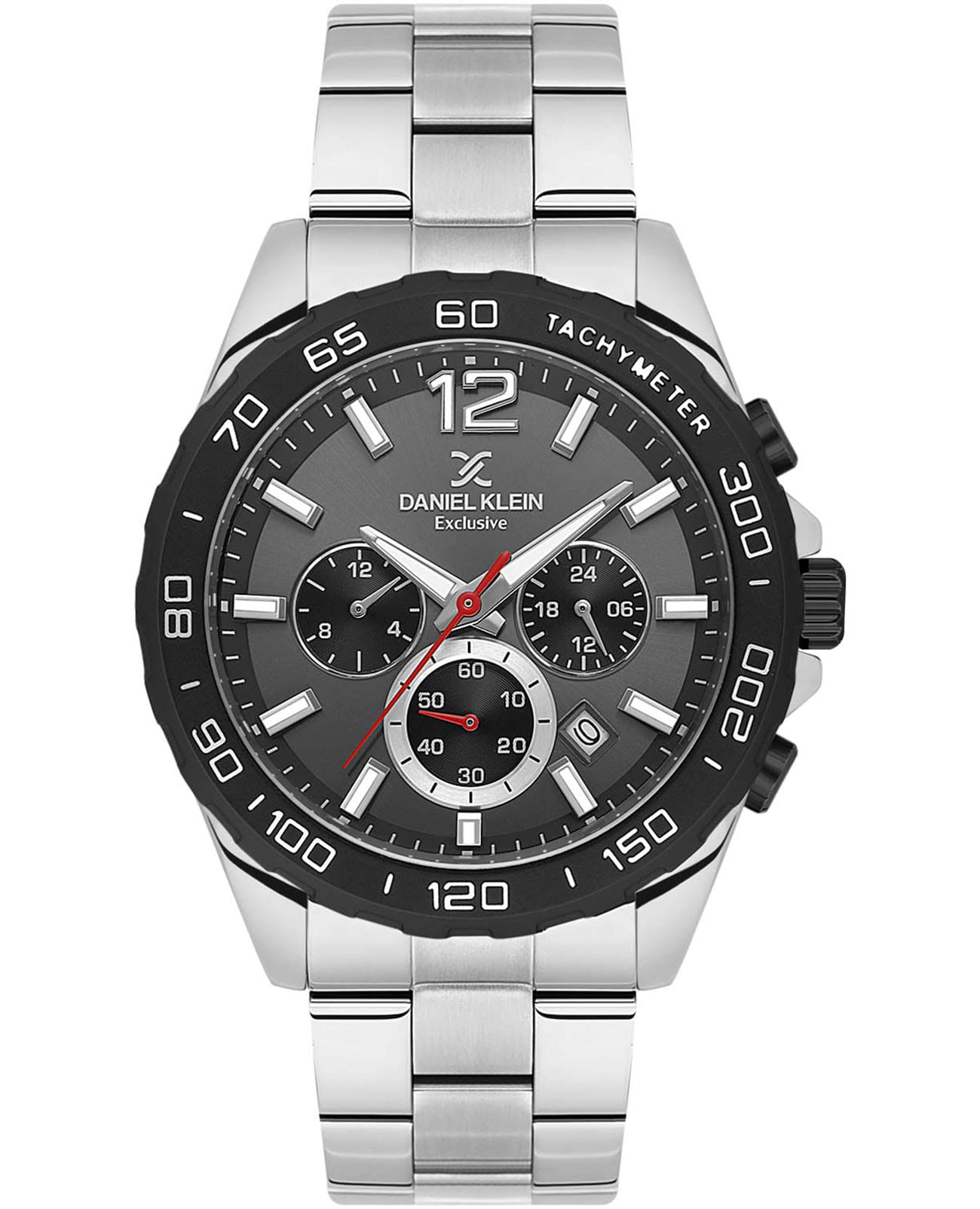 Daniel Klein Daniel Klein Exclusive DK.1.13743-1  DK.1.13743-1 кварцевые мужские часы серый циферблат, браслет нержавеющая сталь — вид спереди