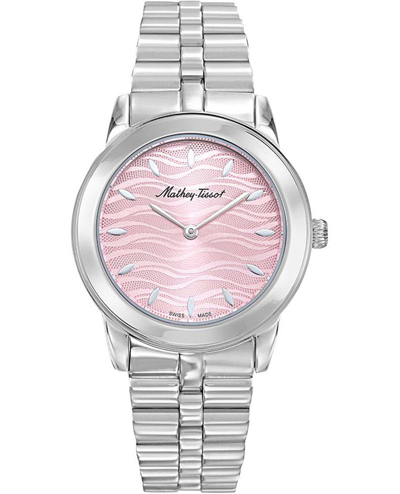 Mathey-Tissot Mathey-Tissot Artemis D10860APK  D10860APK кварцевые женские часы розовый циферблат, браслет нержавеющая сталь 316l — вид спереди