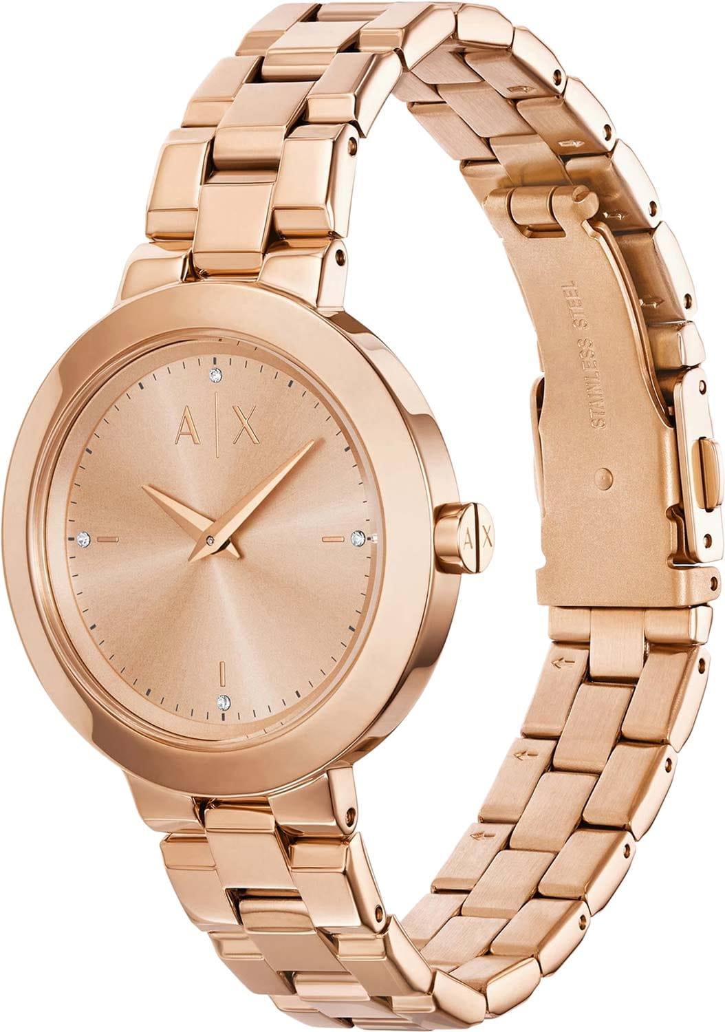 Armani Exchange Armani Exchange Jackie AX5177,  италия женские часы на браслете нержавеющая сталь с ip-покрытием боковой вид