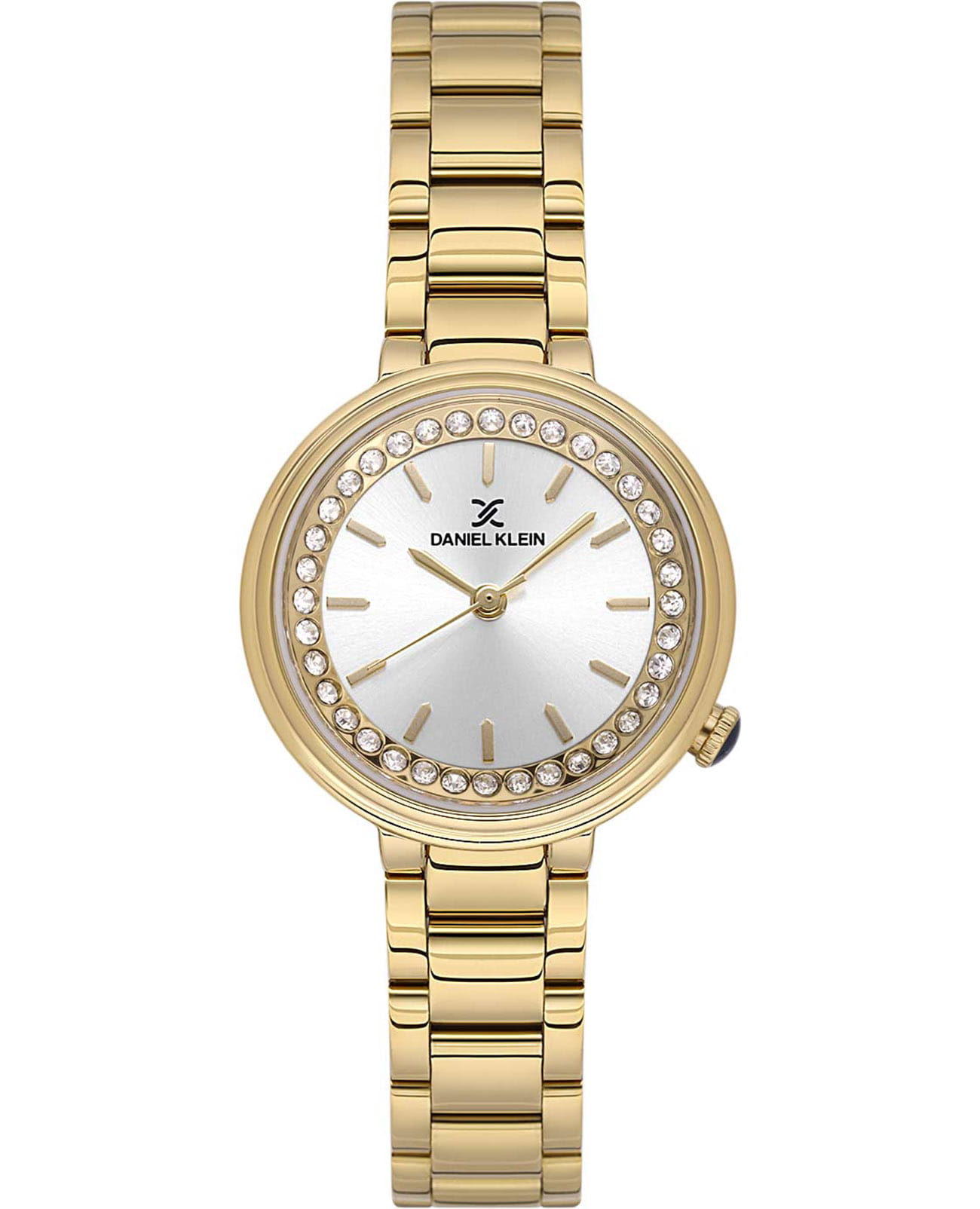 Daniel Klein Daniel Klein Premium DK.1.13721-2  DK.1.13721-2 кварцевые женские часы серебристый циферблат, браслет нержавеющая сталь с ip-покрытием — вид спереди