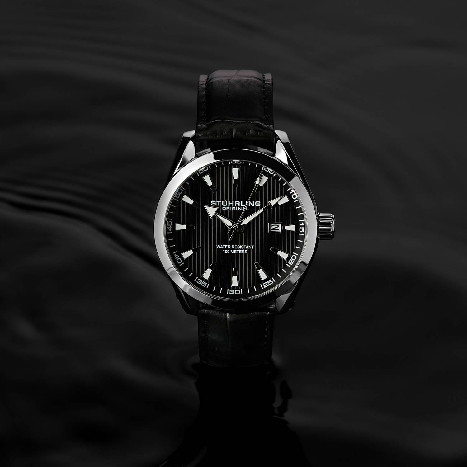 Stuhrling Stuhrling Symphony 3953L.1 мужские часы черный циферблат на запястье