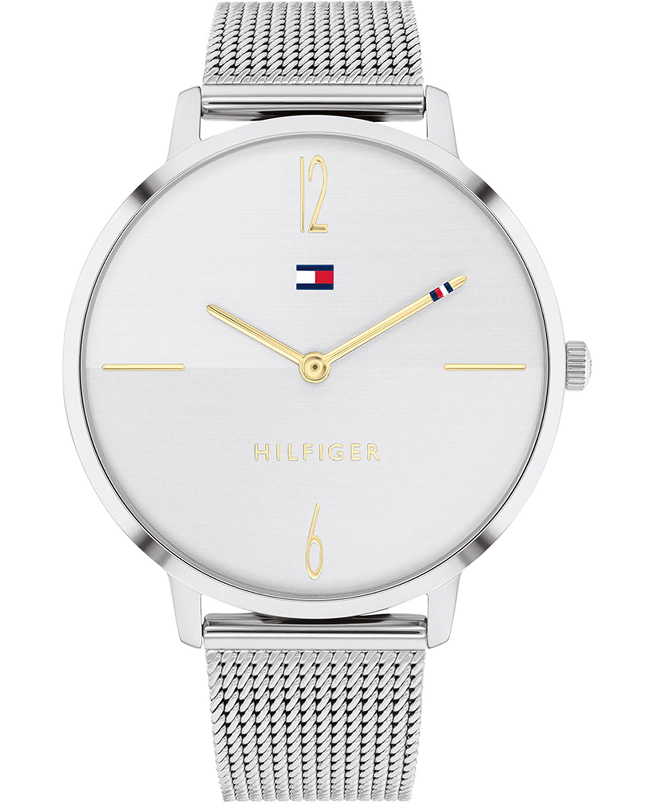 Tommy Hilfiger Tommy Hilfiger Dressed Up 1782338  1782338 кварцевые женские часы серебристый циферблат, браслет нержавеющая сталь — вид спереди