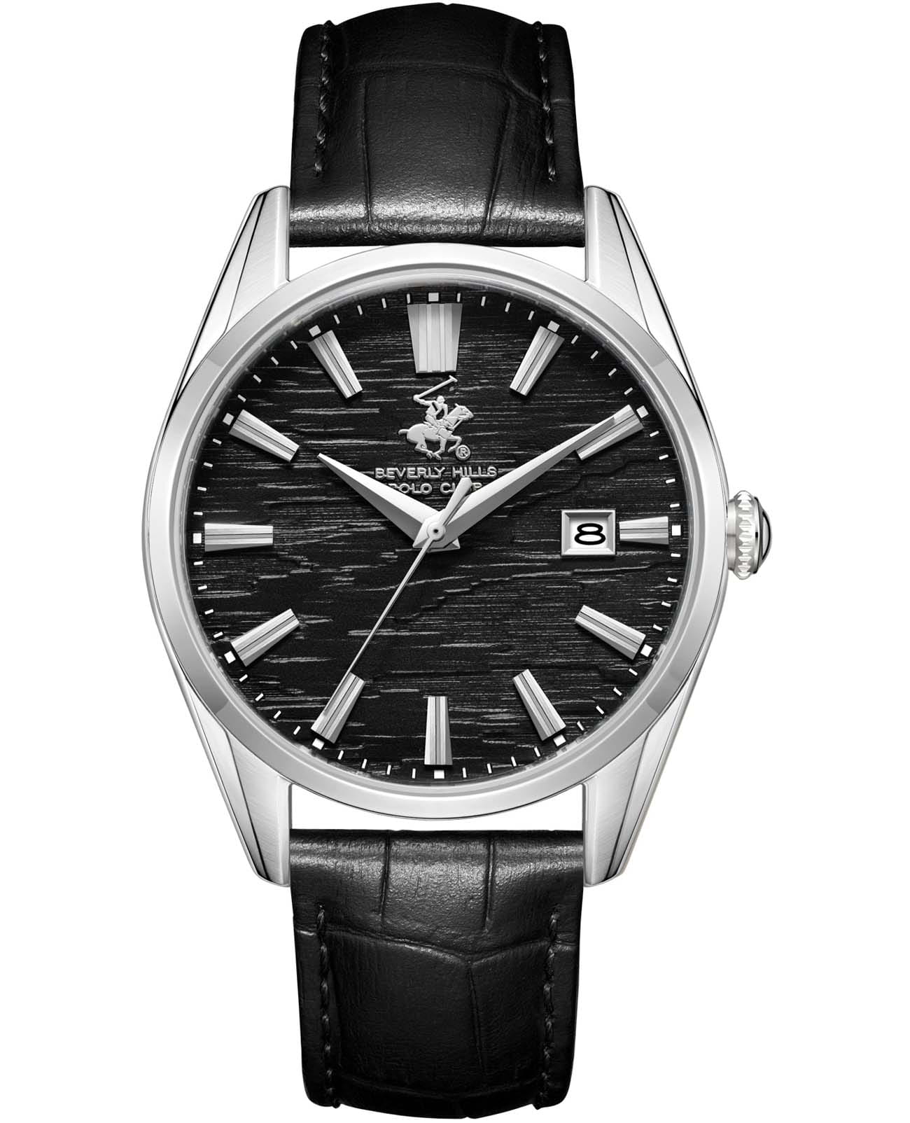 Beverly Hills Polo Club Beverly Hills Polo Club BP3811X.351  BP3811X.351 кварцевые мужские часы черный циферблат, браслет кожаный — вид спереди